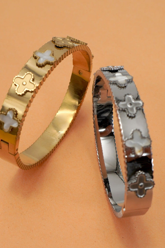 18K NON-TARNISH WATERPROOF STAINLESS STEEL BANGLE | 40B5157