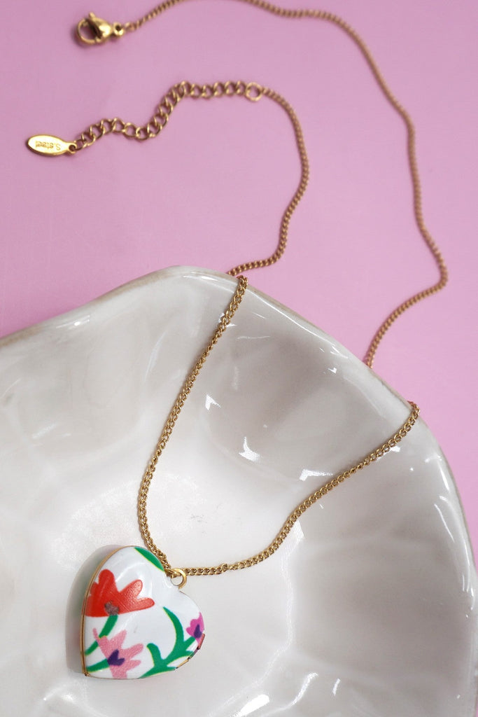 18K STAINLESS STEEL TARNISH FREE LOCKET NECKLACE | 40NK9469