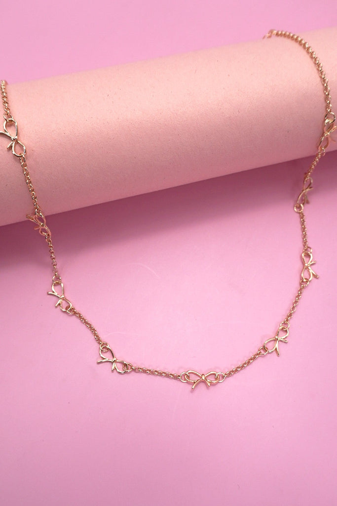 CUTOUT BOW STATION NECKLACE | 80N91531