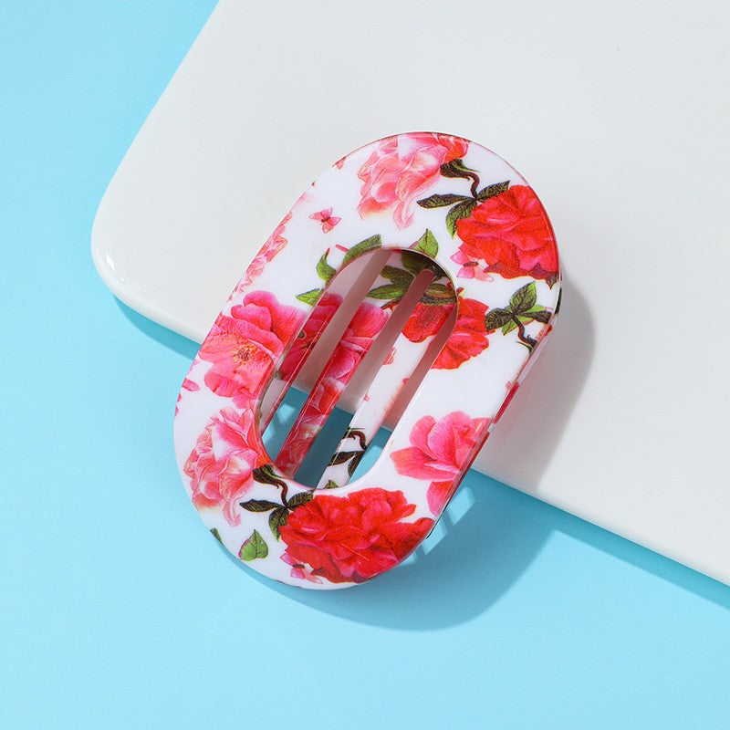 Vintage Floral & Leopard Hair Clip | 40H1119