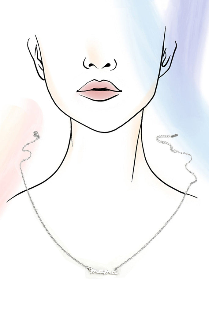 18K STAINLESS STEEL TARNISH FREE MAMA NECKLACE | 40NK9479