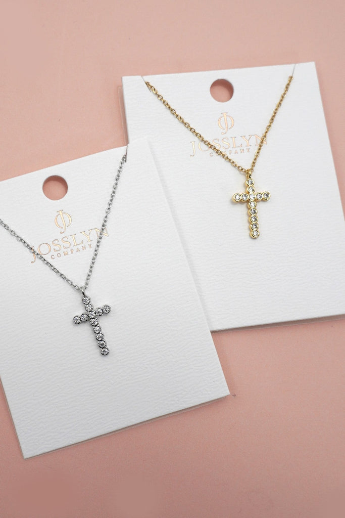 18K STAINLESS STEEL TARNISH FREE CROSS NECKLACE | 40NK9482
