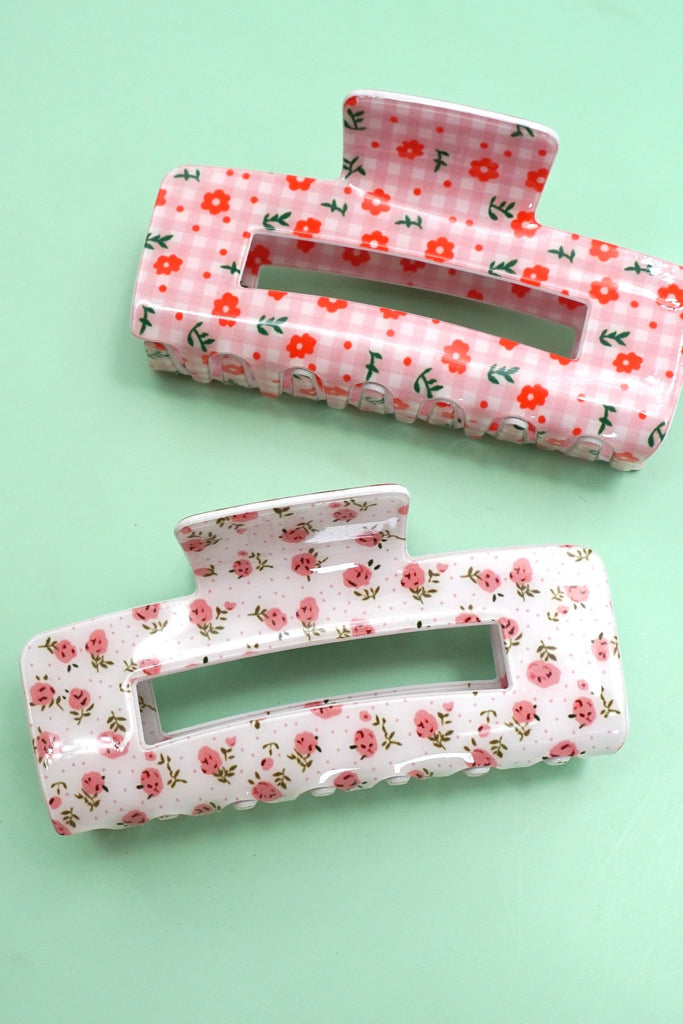 LARGE FLORAL DAISY ROSE PETAL HARI CLAW CLIPS | 40H940