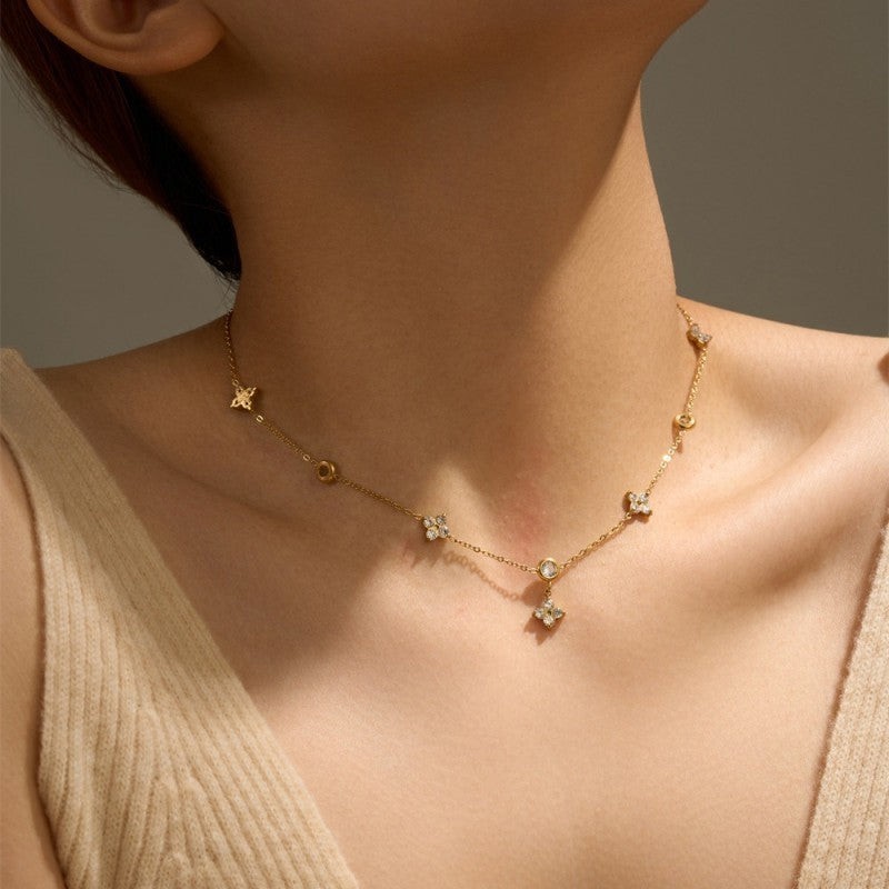 18K STAINLESS STEEL TARNISH FREE CROSS NECKLACE | 40NK9496