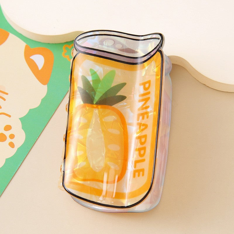 CHERRY ORANGE PINEAPPLE SODA CAN HAIR CLAW CLIPS | 40H946