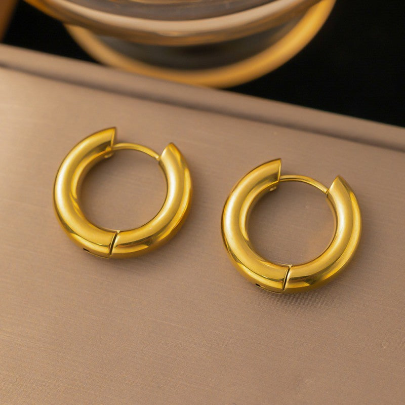 18K Stainless Steel Tarnish Free Waterproof Hoop | 40E368