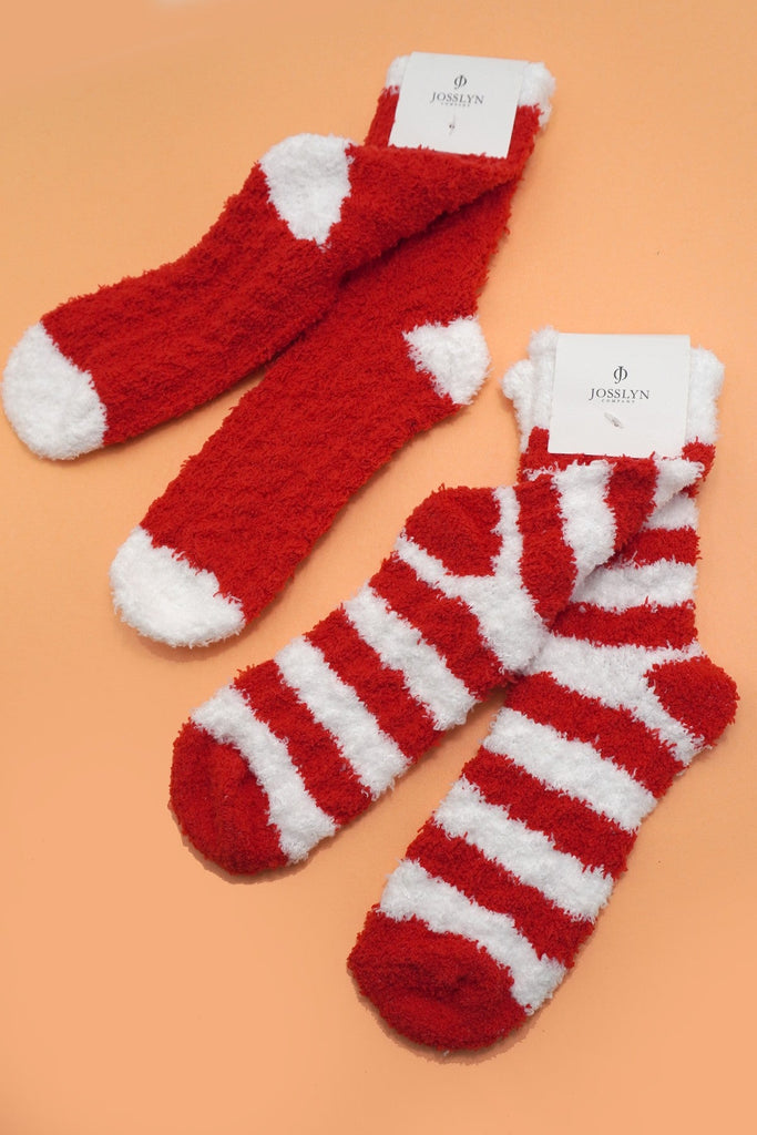 CHRISTMAS  HOLIDAY WARM CORAL FLEECE FUZZY SOCKS | 40S02066
