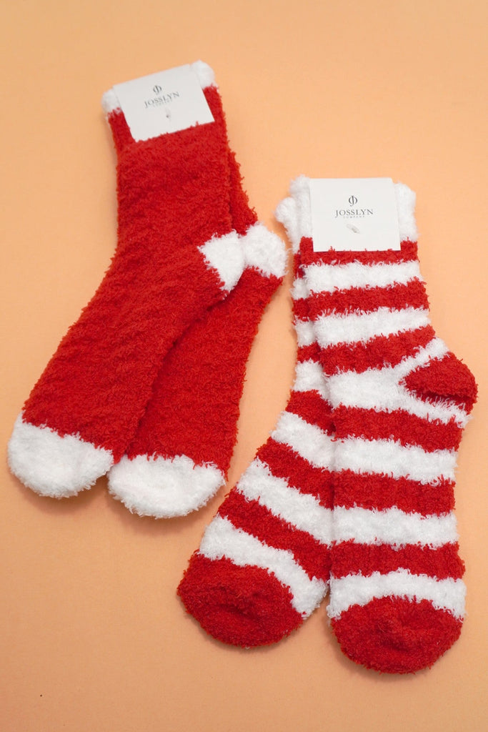 CHRISTMAS  HOLIDAY WARM CORAL FLEECE FUZZY SOCKS | 40S02066