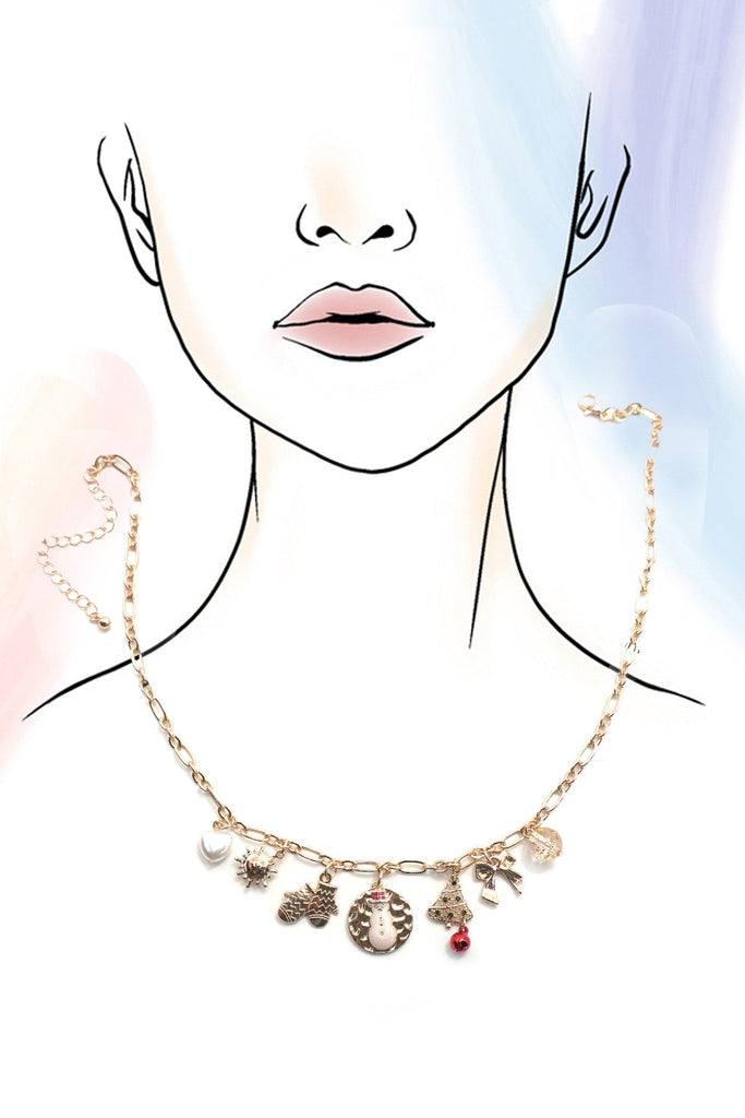 CHARM NECKLACE-CHRISTMAS TREE BOW CHARMS | 80N91783