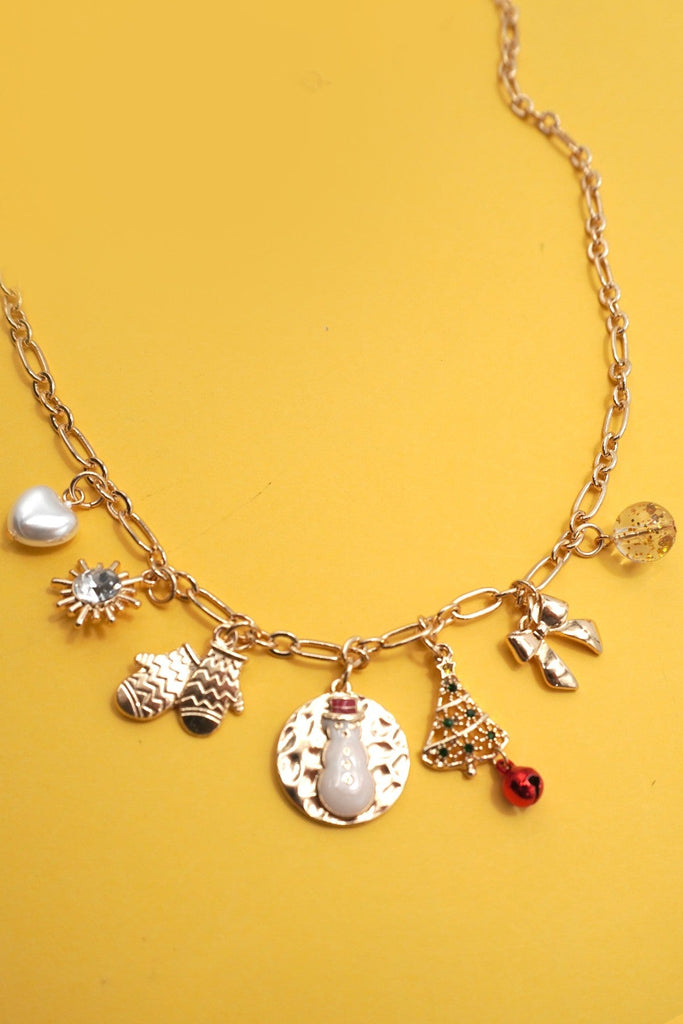 CHARM NECKLACE-CHRISTMAS TREE BOW CHARMS | 80N91783