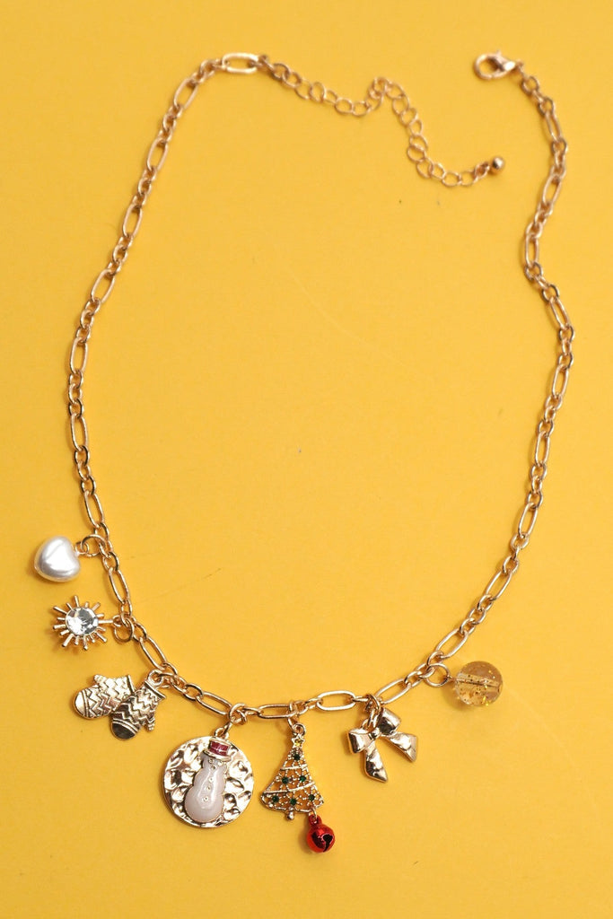 CHARM NECKLACE-CHRISTMAS TREE BOW CHARMS | 80N91783