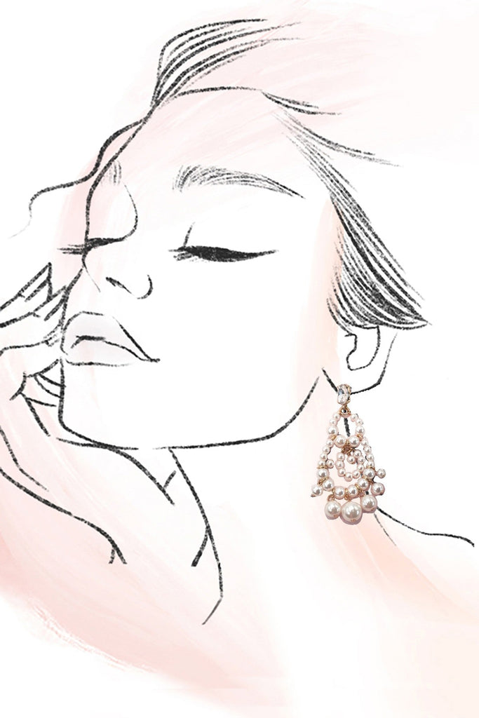 PEARL CHANDELIER DROP EARRINGS | 80E6790