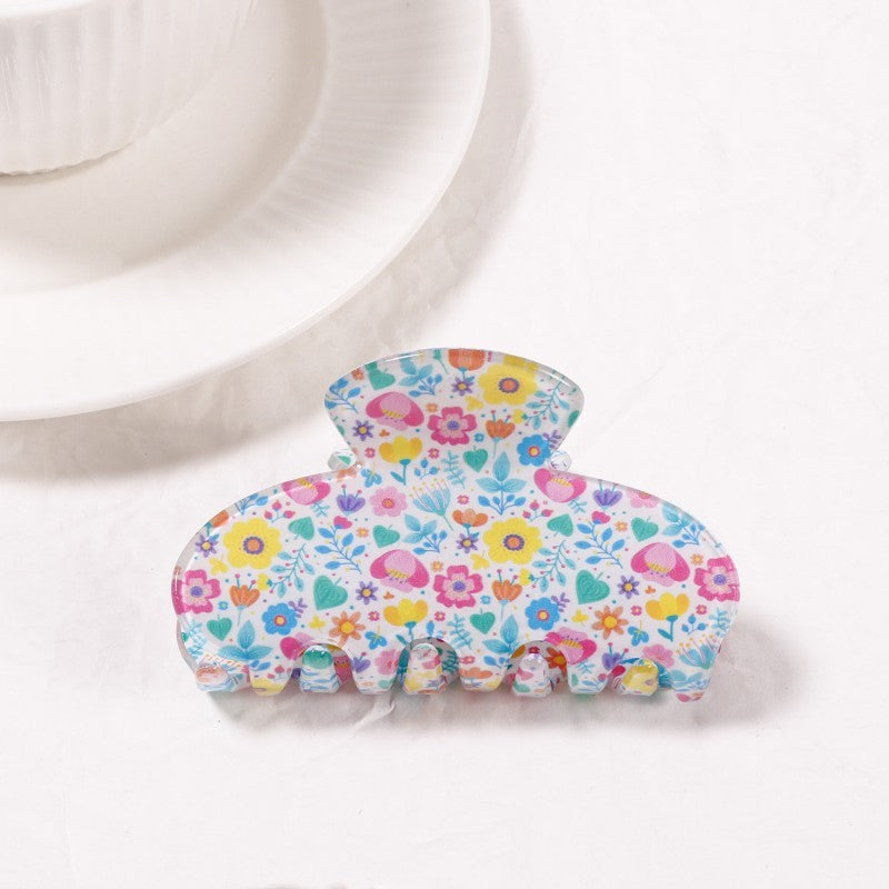 JUMBO BOW FLORAL HAIR CLAW CLIPS | 40H953