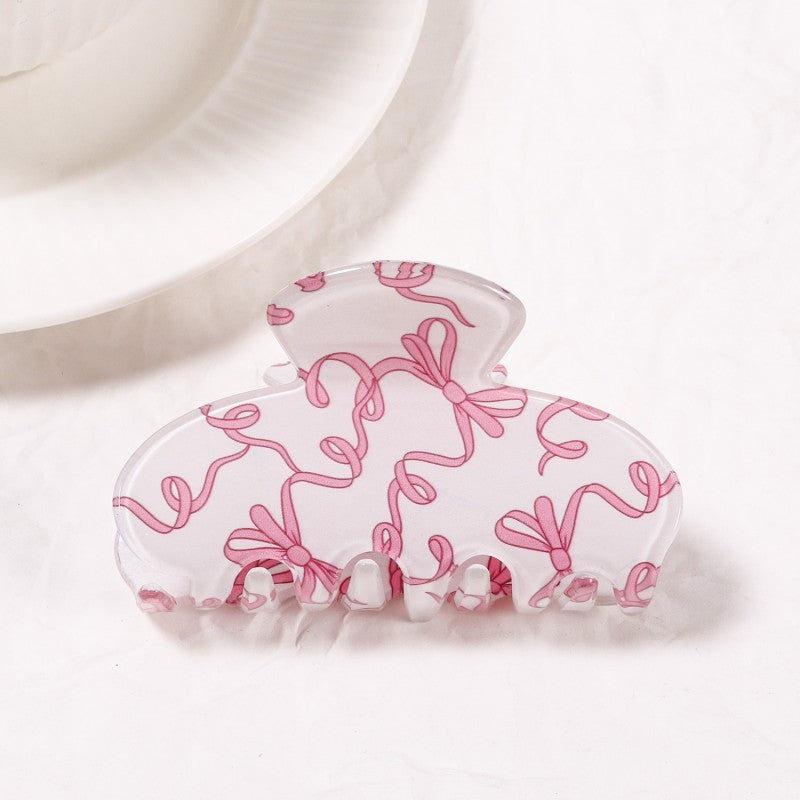 JUMBO BOW FLORAL HAIR CLAW CLIPS | 40H953