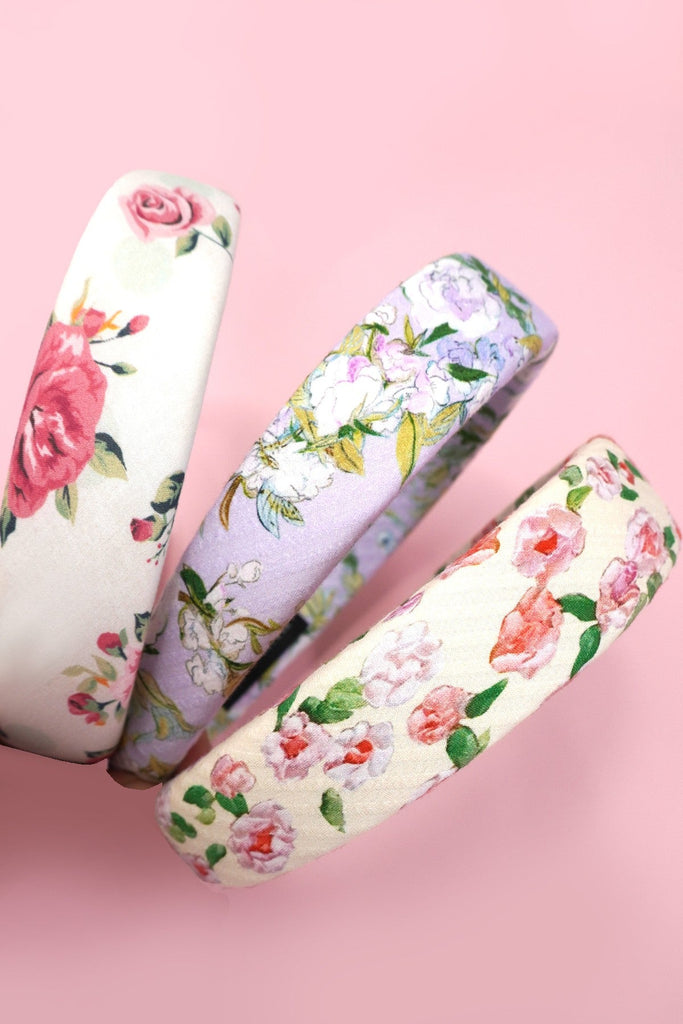 TRENDING FLORAL PUFFED HEADBAND HAIR BAND | 40HB175