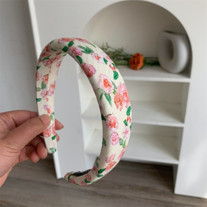 TRENDING FLORAL PUFFED HEADBAND HAIR BAND | 40HB175