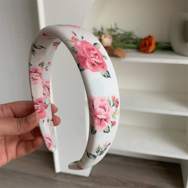 TRENDING FLORAL PUFFED HEADBAND HAIR BAND | 40HB175