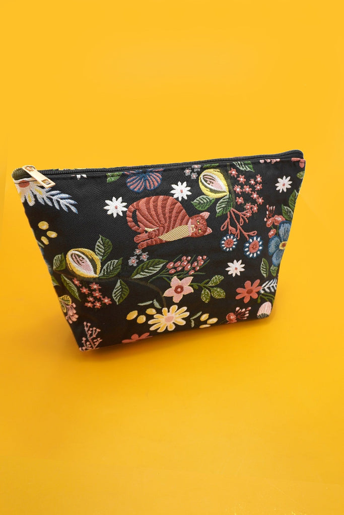 TRAVEL EMBROIDERY FLORAL COSMETIC MAKEUP POUCH | 40P570