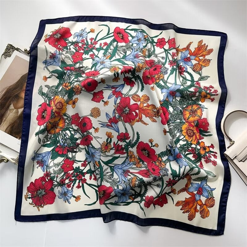 LARGE FLORAL PRINT BANDANA SCARF | 40SC651