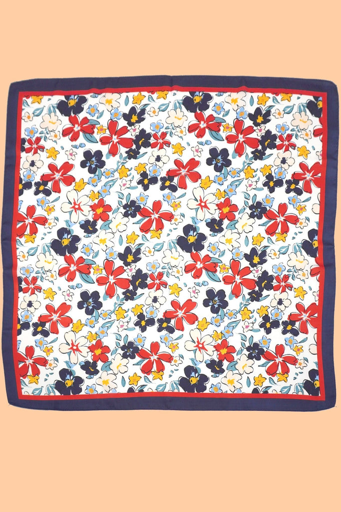 LARGE FLORAL PRINT BANDANA SCARF | 40SC652