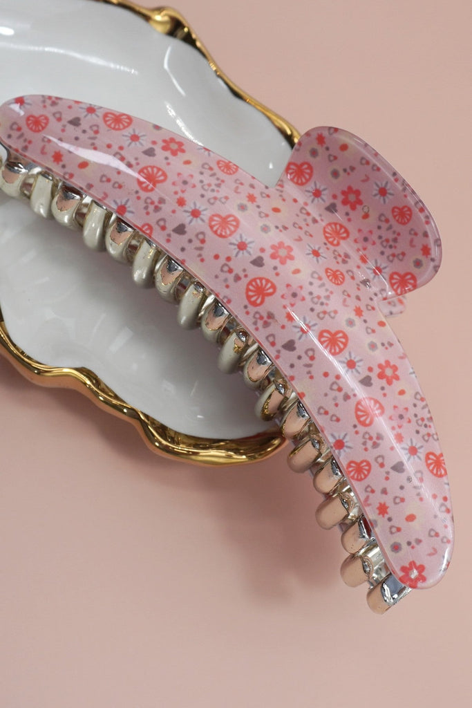 LARGE FLORAL DITSY COTTAGECORE HAIR CLAW CLIPS | 40H955