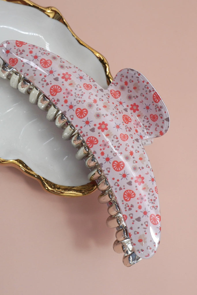 LARGE FLORAL DITSY COTTAGECORE HAIR CLAW CLIPS | 40H955