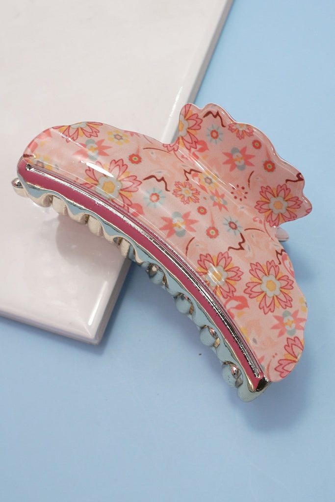 FLORAL FLOWER COTTAGECORE HAIR CLAW CLIPS | 40H956