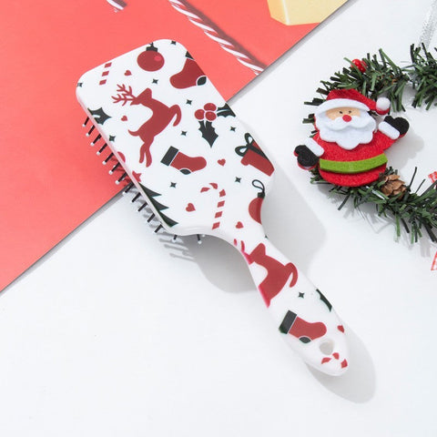 CHRISTMAS HOLIDAY DETANGLE PADDLE HAIR BRUSH COMB | 40HC106