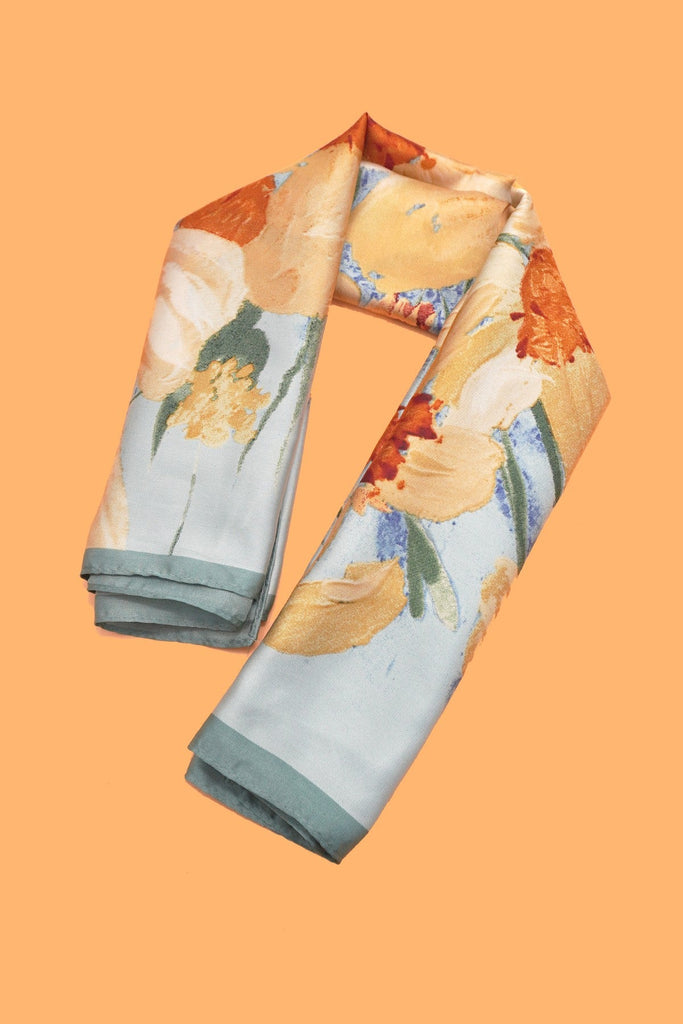 LARGE FLORAL PRINT BANDANA SCARF | 40SC659