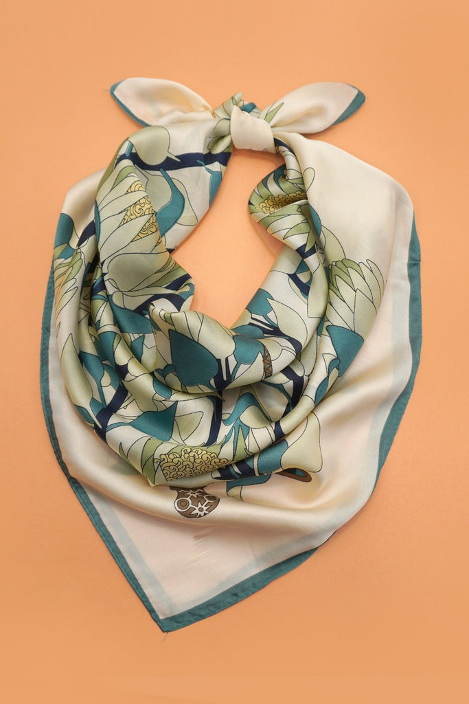 LARGE FLORAL PRINT BANDANA SCARF | 40SC660