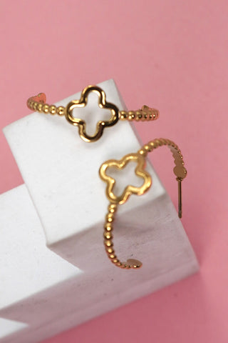 18K Stainless Steel Tarnish Free Waterproof Hoop | 40E379