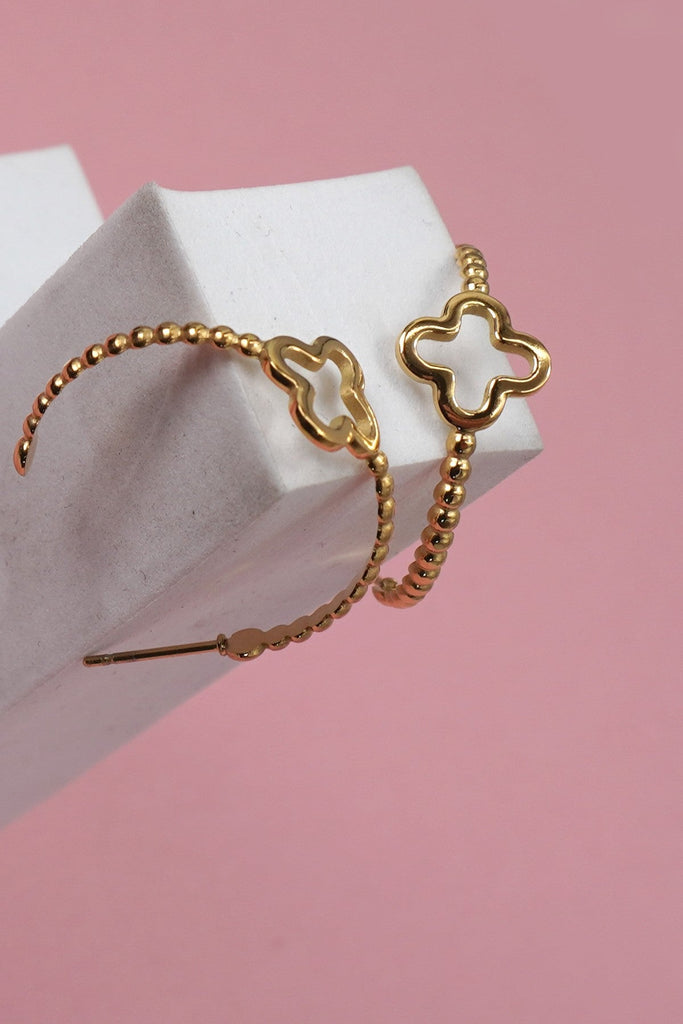 18K Stainless Steel Tarnish Free Waterproof Hoop | 40E379