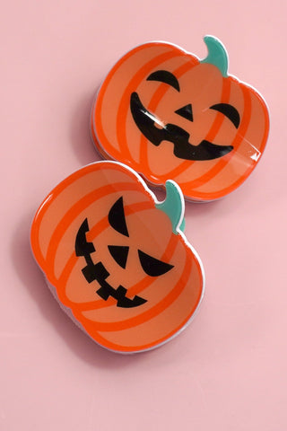 LARGE HALLOWEEN PUMPKIN HAIR CLAW CLIPS | 40H963