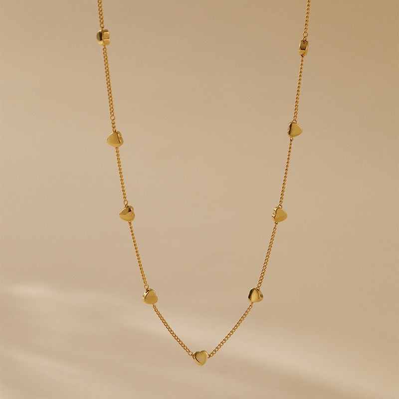 18K STAINLESS STEEL TARNISH FREE HEART NECKLACE | 40NK9518