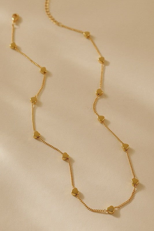 18K STAINLESS STEEL TARNISH FREE HEART NECKLACE | 40NK9518