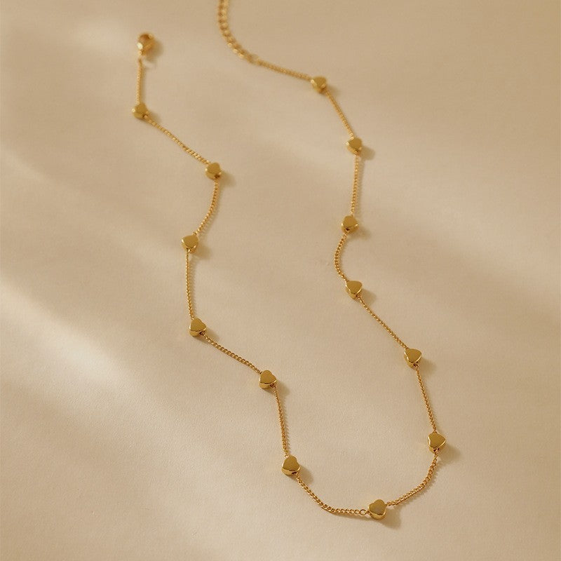 18K STAINLESS STEEL TARNISH FREE HEART NECKLACE | 40NK9518