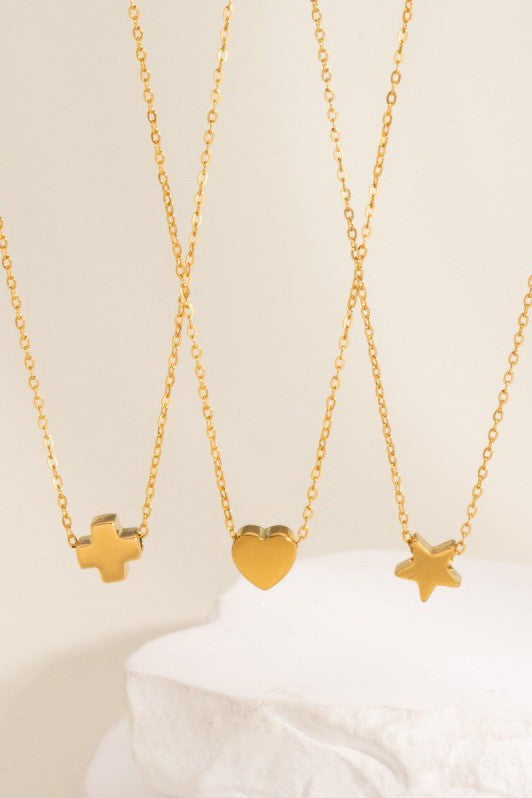 18K STAINLESS STEEL TARNISH FREE HEART NECKLACE | 40NK9521