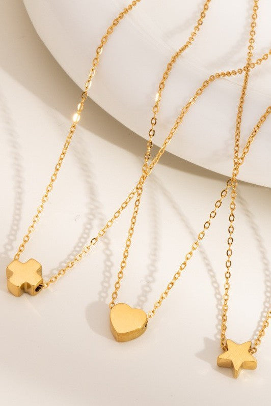 18K STAINLESS STEEL TARNISH FREE HEART NECKLACE | 40NK9521