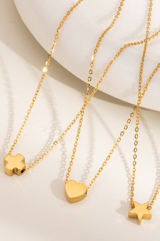 18K STAINLESS STEEL TARNISH FREE HEART NECKLACE | 40NK9521