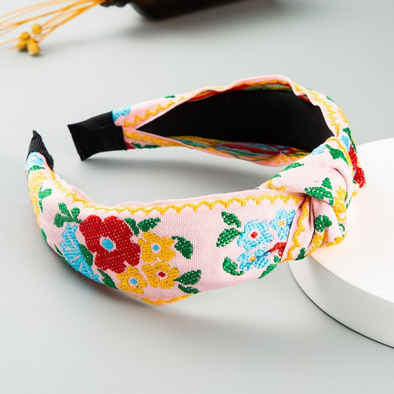 FLORAL COTTAGECORE  EMBROIDERY HAIR BAND HEADBAND | 40HB176