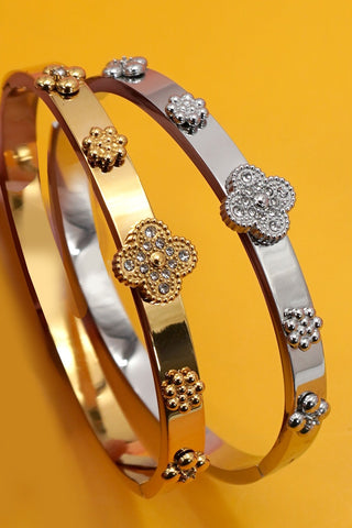 18K NON-TARNISH WATERPROOF STAINLESS STEEL BANGLE | 40B5170