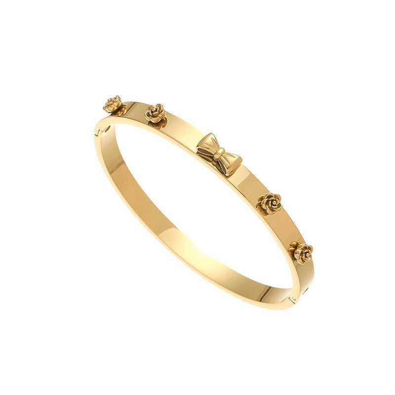 18K NON-TARNISH WATERPROOF STAINLESS STEEL BANGLE | 40B5172