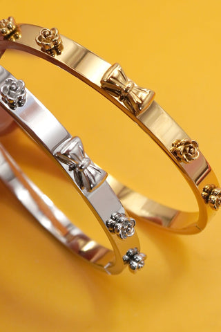 18K NON-TARNISH WATERPROOF STAINLESS STEEL BANGLE | 40B5172