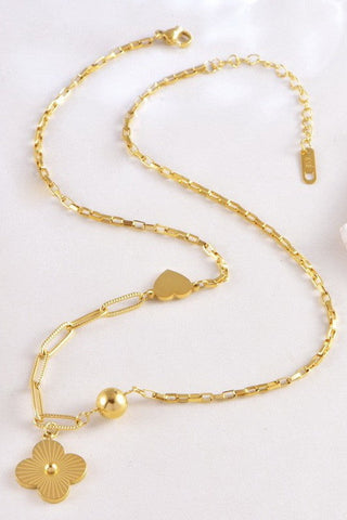 18K STAINLESS STEEL TARNISH FREE CLOVER NECKLACE | 40NK9524