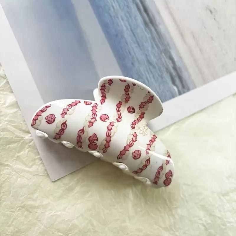 Floral Printed Hair Claw Clips | 40H1244