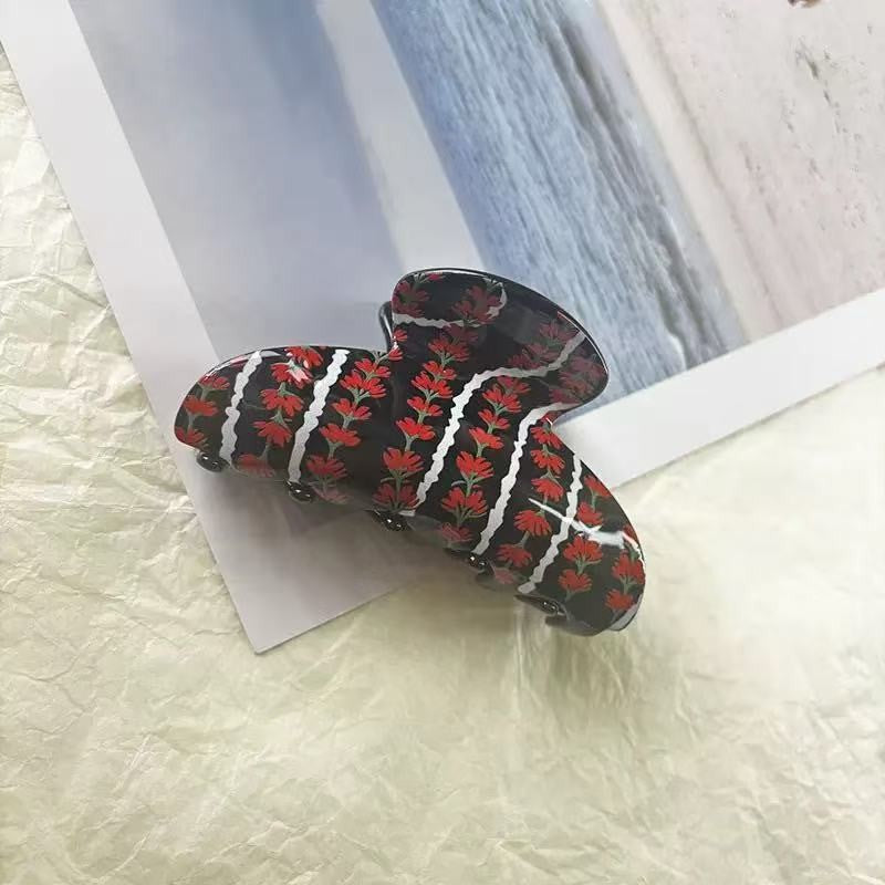 Floral Printed Hair Claw Clips | 40H1244