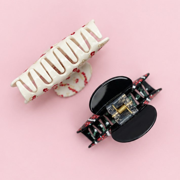 Floral Printed Hair Claw Clips | 40H1244