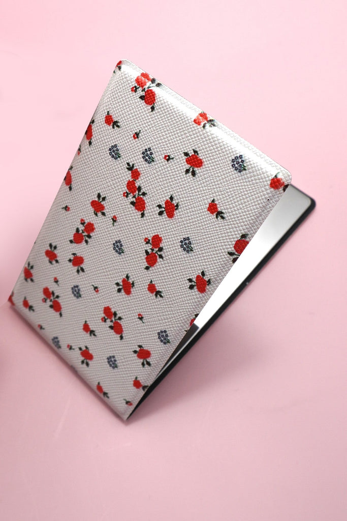 TRAVEL POCKET COMPACT HANDHELD FLOWER MIRROR | 40M102