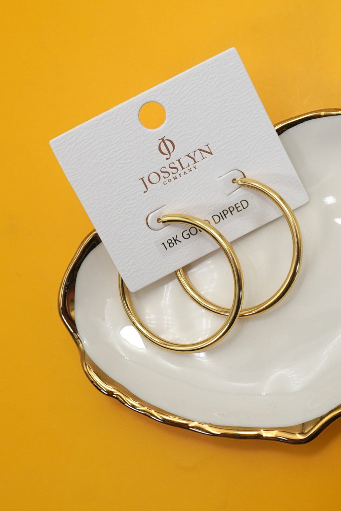 18K Stainless Steel Tarnish Free Waterproof Hoop | 40E387