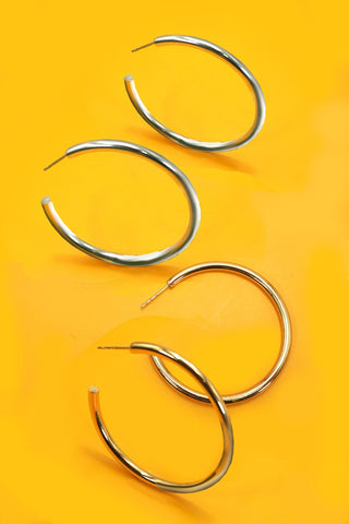 18K Stainless Steel Tarnish Free Waterproof Hoop | 40E387